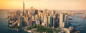The skyline of lower Manhattan